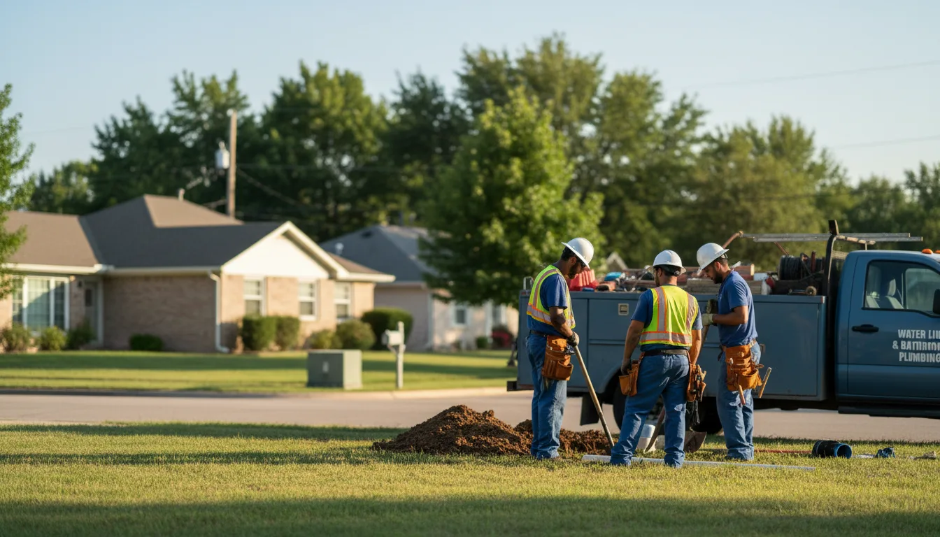 Residential water line and bathroom plumbing service in Centerville, WA